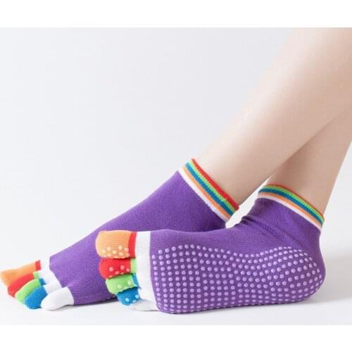 Women Anti-slip Yoga Socks Pilates Five Fingers Dance Sock Ballet Gym Fitness Sports Cotton Breathable Socks 2019 New Funny Sock