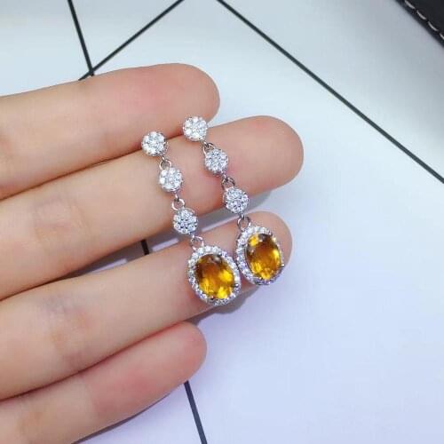 Minimalist style latest design 925 Silver Crystal Crystal Earrings ladies exclusive hot sale recommendation