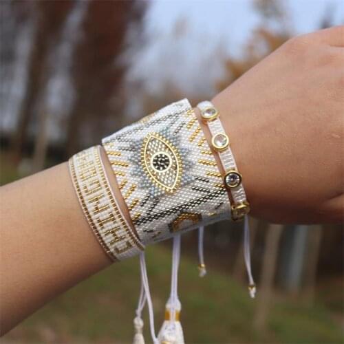 Ins ethnic style Mexico Bracelet For Women Pulseras Mujer Moda 2020 MIYUKI Jewelry Turkish Evil Eye Bracelets Handmade Armband