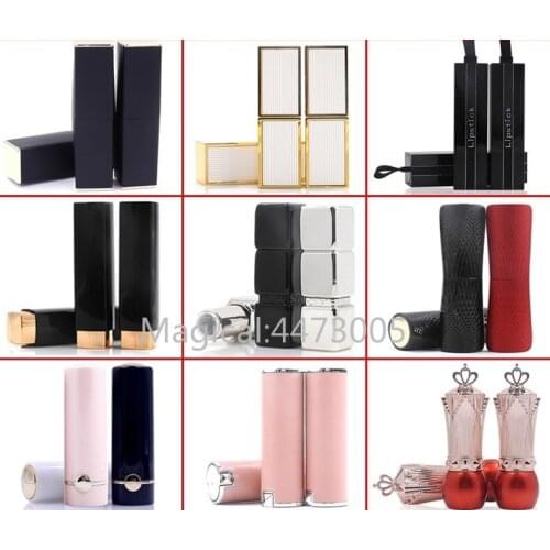 10/30/50pcs Square Round 12.1mm Empty Lipstick Tube Lip Balm Container Cosmetics Refillable Lipgloss Shell Packaging Lip Glaze