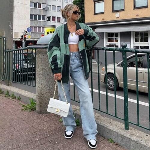 100% Cotton Woman Jeans High Waist Wide Leg Denim Baggy Jeans Women Blue Streetwear 2020 Harajuku Loose Straight Pants Women