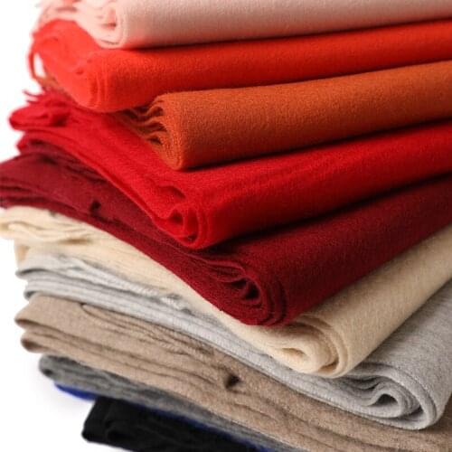 100% Cashmere knitted Shawl Wrap Women Long New Solid Color Tassel Thick Winter Shawl Scarf Cashmere Scarf Fashion Pashmina