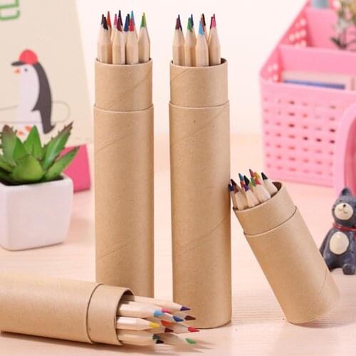 12 Colors Student Artist Painting Drawing Pencils Pen School Office Stationery Stationery Drawing Pen with Pen Holder