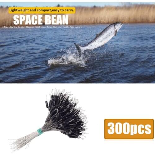 300pcs/lot Float Transparent Rubber Stopper Ss S M L Fishing Bobber Stopper Float Cylindrical Space Bean Fish Line Tools