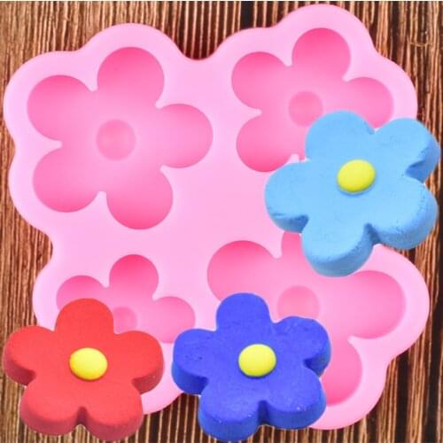 3D Flower Silicone Molds DIY Baby Party Cake Decorating Tools Cupcake Topper Fondant Mold Candy Chocolate Gumpaste Moulds