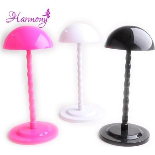 5pcs/lot Colorful Wig Stands Plastic Hat Display Wig Head Holders Mannequin Head/Stand Portable Folding Wig Stand
