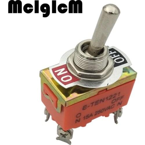 5pcs MiniToggle Switch DPDT 15A 250VAC Lever Switch 4 Pin ON-OFF