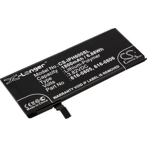 2021 Battery For Apple 616-0806 A1549,A1586,A1589,iPhone 6 1800mAh / 6.88Wh