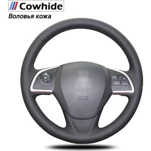 Black Genuine Genuine Car Steering Wheel Cover for Mitsubishi Outlander 2013 2014 Mirage 2014 ASX
