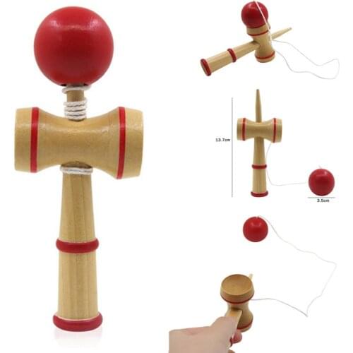 1pcs Bamboo Ball Paint Kendama Matte Ball Kid Kendama Japanese Traditional Toy Wooden Ball Skillful Toy for Children