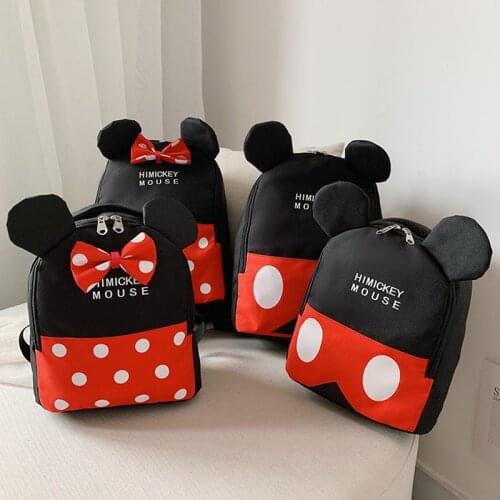 Disney Mickey Minnie childrens cartoon school bag baby small school bag backpack cartoon backpack missing bag