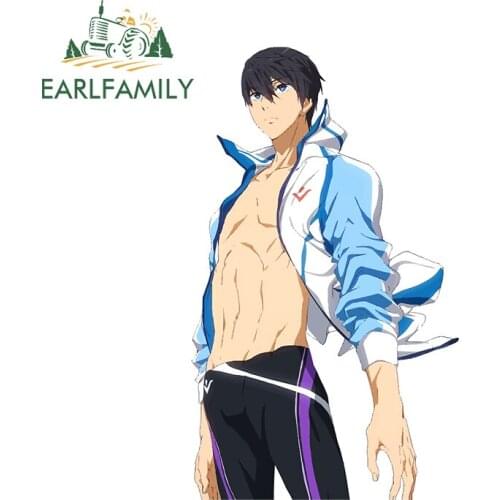 EARLFAMILY 13cm x 8cm for Haruka Nanase Anime Decal Motorcycle Car Sticker Trunk Waterproof Occlusion Scratch Graffiti Graphics