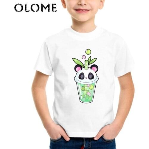 Kawaii Tea cup print Baby boys T-Shirt Newest 2019 Children Summer cute T shirt funny Colorful bubbles O-Neck Casual Kids Tops
