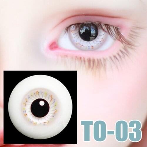 G10-146 children toy bjd sd 1/3 1/4 1/6 dolls props Accessoriess eyesball 14.16mm Special patterned glass eye with box 1 pair