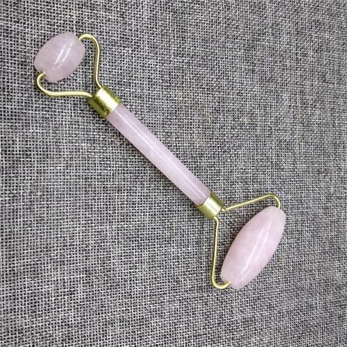 HOT! natural rose quartz crystal Facial Jade Massage Anti-aging Face SPA Massage Jade Stone Roller Healing