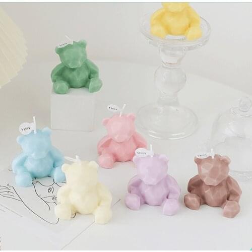 Cute Bear Shape Candle Housewarming Wedding Creative Gift Box Gift Photo Background Ornaments Decoration Festive Soy Wax Scented