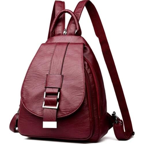 Autumn Leather Backpack Women Fashion Designer School Bags For Girls Teenager Waterproof Travel Backpack Rucksack Mochila Mujer