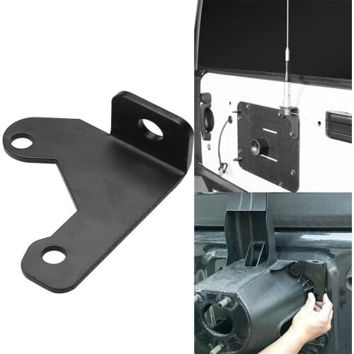Car Tailgate CB Antenna Mount Holder Bracket for Jeep Wrangler JK 2007-2017 Spare Tire Carrier