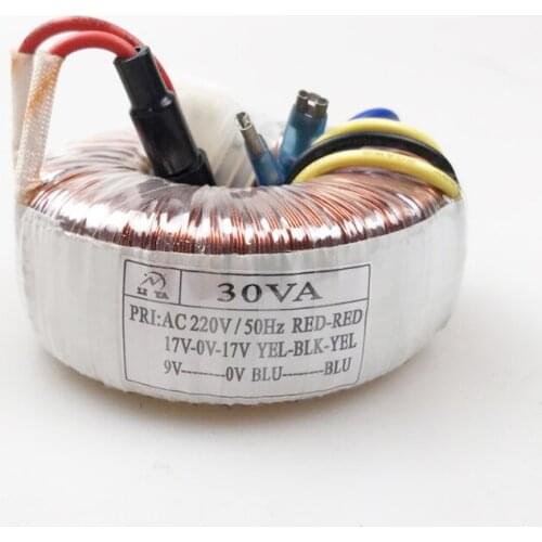 KYYSLB X-5 30W Toroidal Transformer 220V To Double 17V Single 9V Transformer Power Amplifier Audio Preamp