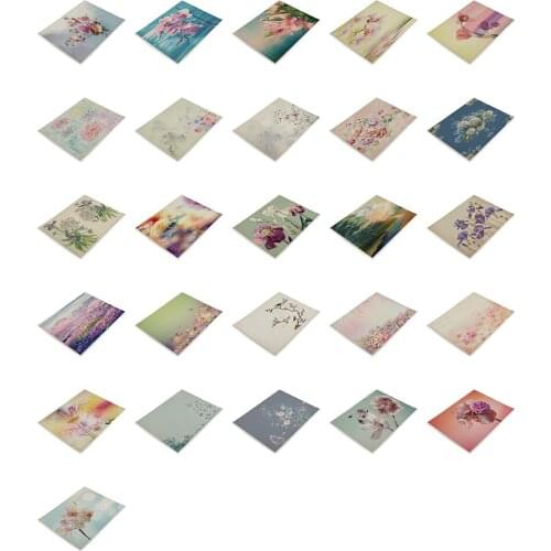 Lavender 2/4/6 Pieces Lily Drink Coaster Flowerscoaster Table Mat for Home Decoration Set De Table Fresh Flowers Stain Resistant