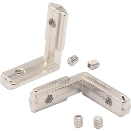 Hotsale T slot L type 90 Degree 2020 aluminum connector bracket fastener EU standard 20/30/40/45 series aluminum profile parts