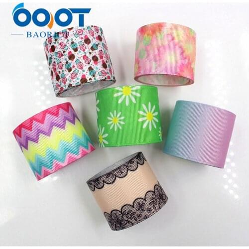 OOOT BAORJCT 1710242 38mm 10yards cartoon ribbons thermal transfer printing lattice wedding accessories DIY hand made materials