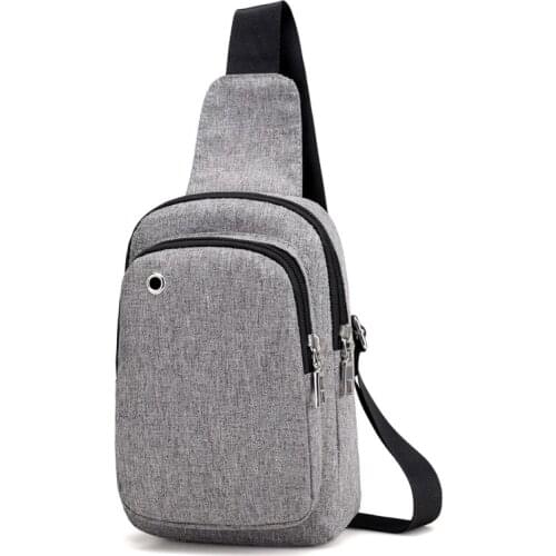 2021 Mens Shoulder Bag Sling Chest Pack Canvas USB Charging Sports Crossbody Handbag Travel Knapsack Male Chestbags Backpack