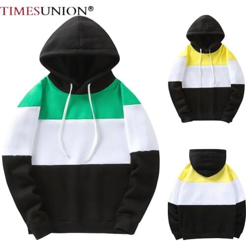 Mens Tops European And American Fashion Brand Classic Splicing Men And Women Couples Loose Hooded Thicker Hoodies