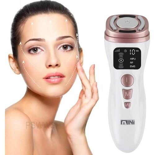New Mini HIFU Machine Ultrasound Machine RF Fadiofrecuencia EMS Microcurrent Lift Firm Tightening Skin Wrinkle Skin Care Product