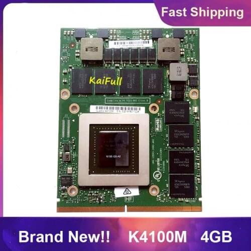 New K4100 K4100M Video Graphic Card N15E-Q3-A2 0WG3YY WG3YY For Laptop DELL Precision M6800 M6700 HP 8770W ZBOOK15 G1 G2