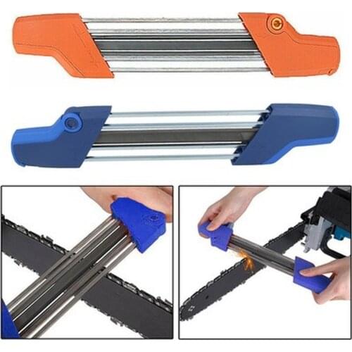 2 In 1 Easy Chainsaw File Chain Sharpener 3/8 P 4.0mm Saw Teeth Set Fast Sharpening Files Chain Manual Sharpener Tool