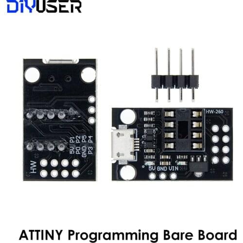 ATtiny13A / ATtiny25 / ATtiny45 / ATtiny85 Pluggable ATTINY Development Programming Bare Board