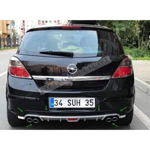 For Opel Astra H 2004 2005 2006 2007 2008 2009 2010 2011 2012 2013 Diffuser Rear Bumper Extension Attachment Car Auto Exhaust