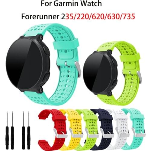Outdoor Wristband For Garmin Forerunner 735XT 735/220/230/235/620/630 Smart Watch Soft Silicone Strap Replacement Watch Band