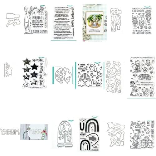 Christmas Stamps Metal Cutting Dies Greeting Card Scrapbook Diary Handmade Decoration Embossing Template DIY New 2021 Arrive