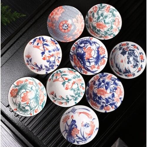 Hand painted blue and white porcelain hat to single personality noggin built light ceramic sample tea cup kung fu masters cup