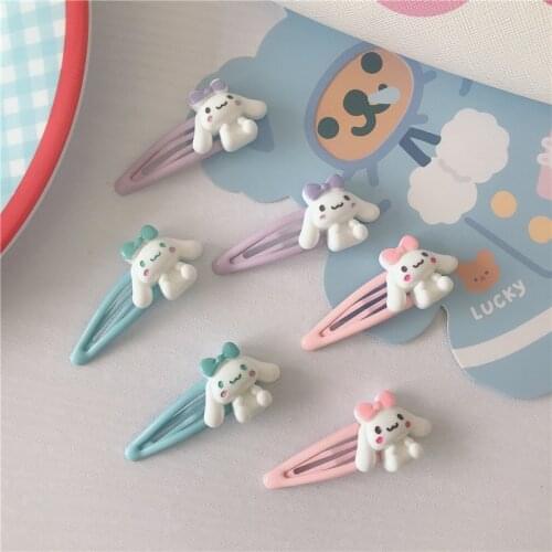 2Pcs/Set Cute Cinnamoroll Dog Sanrio Plush Kawaii Plushie Cartoon Dolls Card Issuance Anime Plush Toys For Girls Birthday Gift
