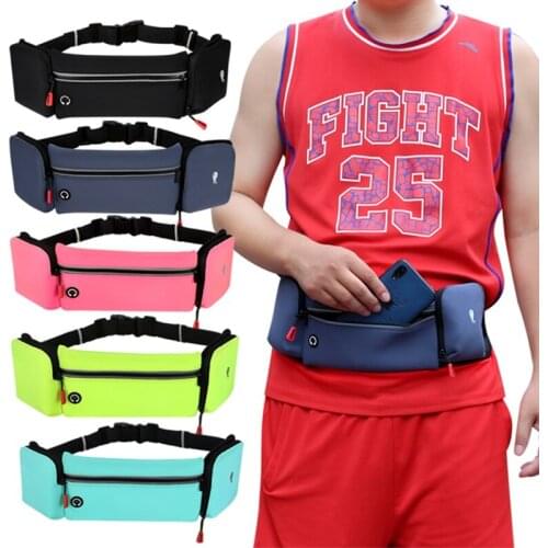 Sports Waist Bag Marathon Running Kettle Bag Outdoor Fitness Mobile Phone Bag Adjustable Belt Bag