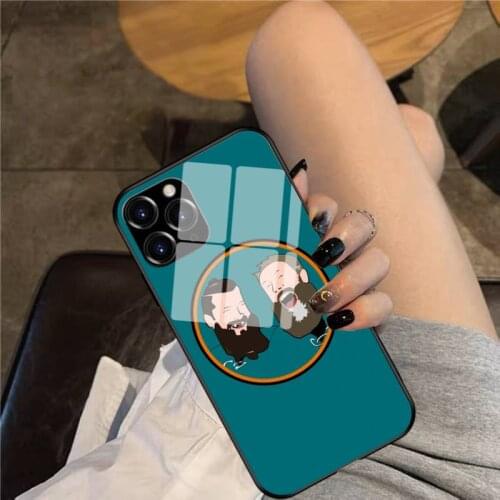 Bearded Buddies Glass Phone Case For iphone 12 11 Pro Max XS XR X 8 7 Plus SE2 Case