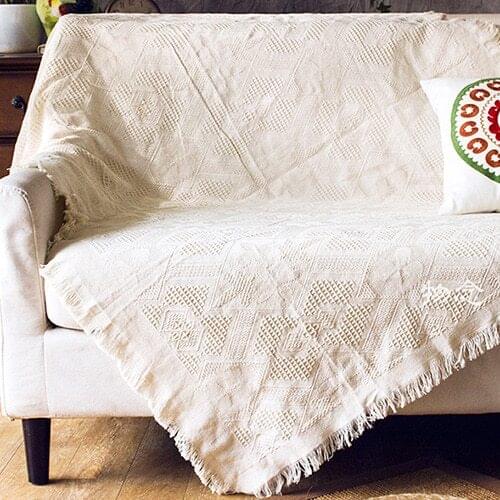 100% Cotton Knitted Blanket Bed Banket Super Soft Blanket on the bed / Sofa Cover Blanket 130*180/220*250cm Free shipping