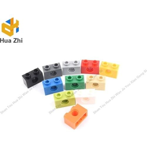10PCS 3700 Brick 1 x 2 [1 Hole]Building Blocks Parts MOC DIY Education Build Toys Brick