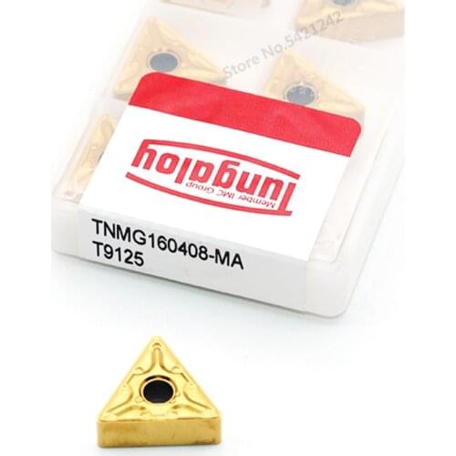 10PCS TNMG160404 TNMG160408 TM T9125 Carbide Inserts 100% Original CNC Lathe Tools External Turning Blade Tools for Steel