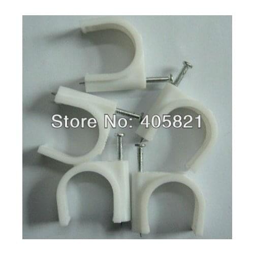 16MM Circle Path PE Circle cable clips/ cable nail/ wire clips Free shipping 250PCS/bag