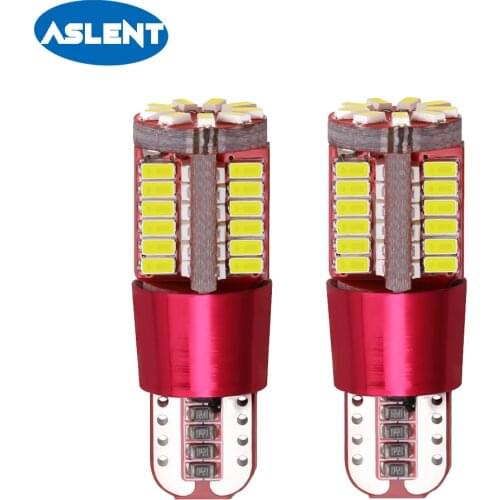Aslent 2pcs Car t10 led 192 w5w super bright 57smd Canbus NO Error Auto Wedge Clearance Lights bulb parking lamp Side Light 12v
