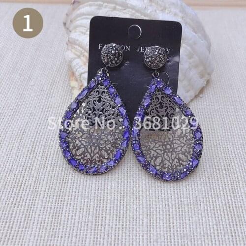 2018 fashion simple atmosphere new female autumn winter simple joker natural stone earrings