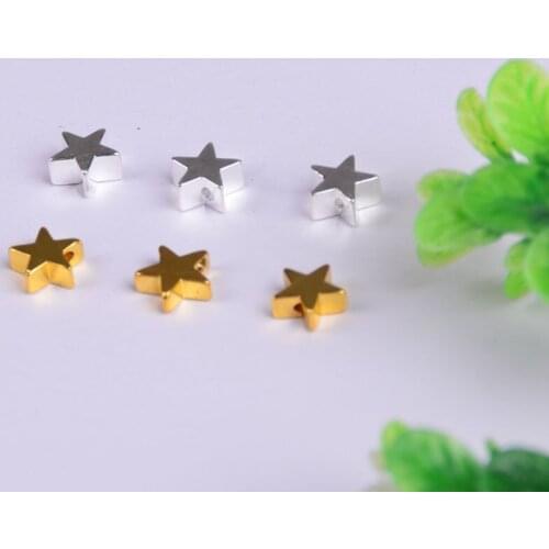 7 * 3 stars simple brass pentagram pendant suitable for Diy bracelet anklet necklace earring pendant accessory