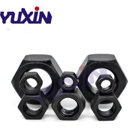 Free Shipping DIN934 1000pcs Metric Thread M2 M2.5 M3 M4 M5 M6 M8 Black Grade 8.8 Carbon Steel Hex Nut Hexagonal Nut Screw Nut