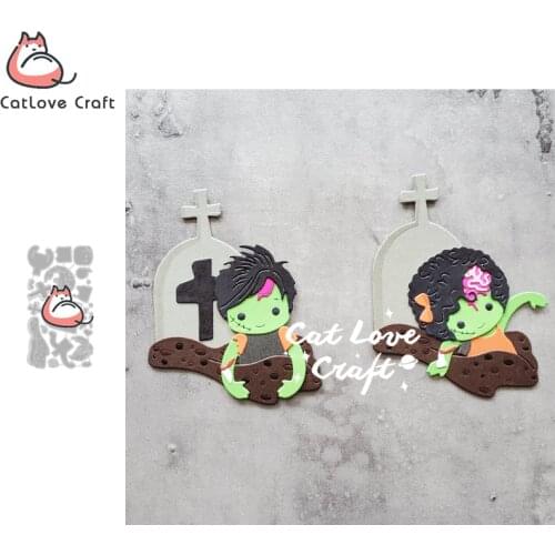 Catlove Halloween Tombstone Boy Girl Metal Cutting Dies Scrapbooking Stencil Die Cuts Card Making Craft Embossing New For 2020