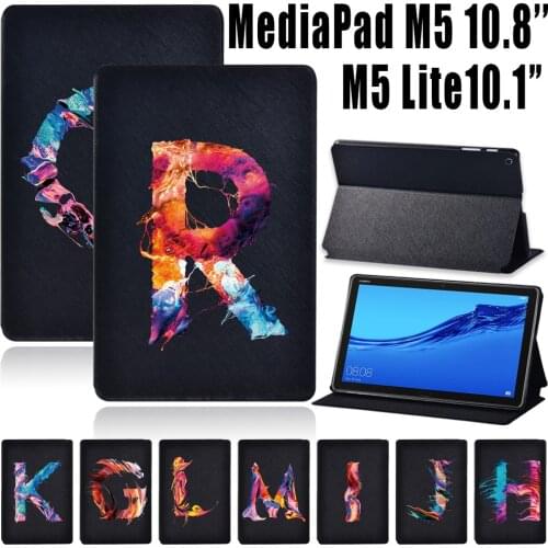 For Huawei MediaPad M5 10.8 /MediaPad M5 Lite 10.1 Inch Tablet Case PU Leather Case Cover + Free Stylus