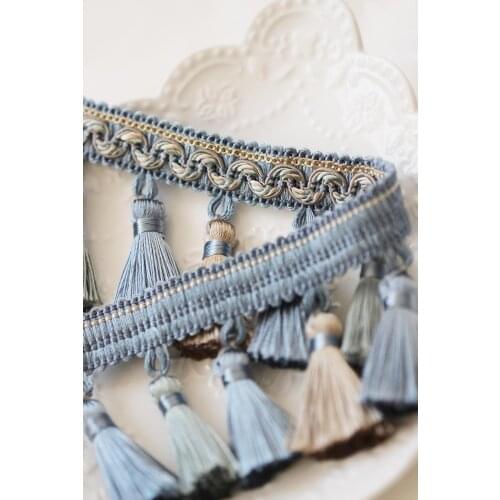 Dailylike Tassel Fringe Tassel Trim Ribbon DIY Party Hanging Ring Cords Tassel Trim Garments Curtains Jewelry Decor Tassels